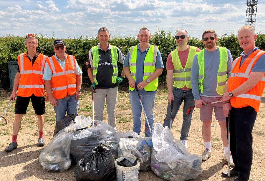 Litter picking at RAF Cranwell